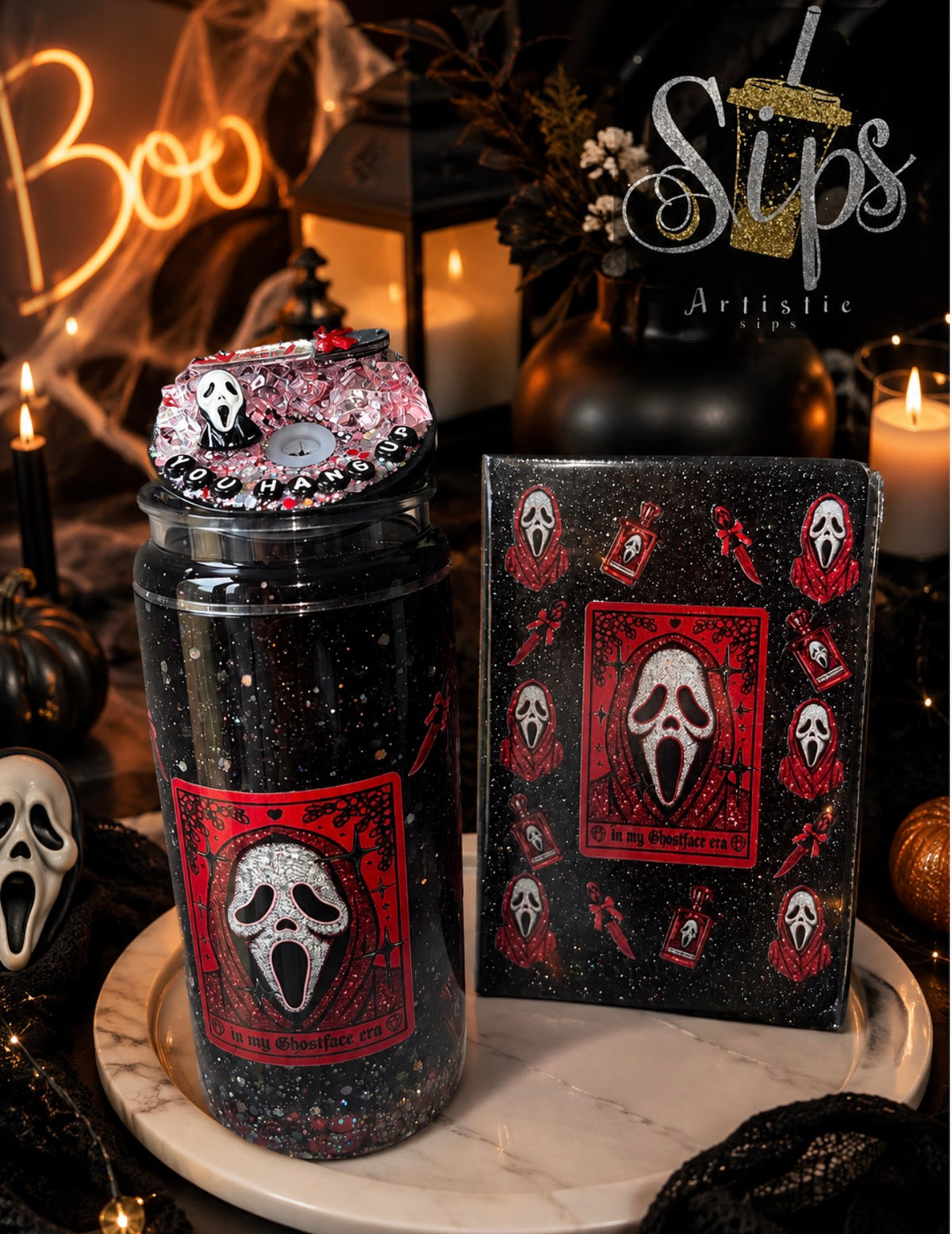 Notepad & 20oz Tumbler Ghostface Set Raffle