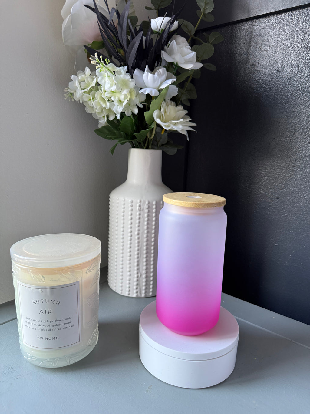 16oz Libby Style Frosted Ombré Glass Tumbler