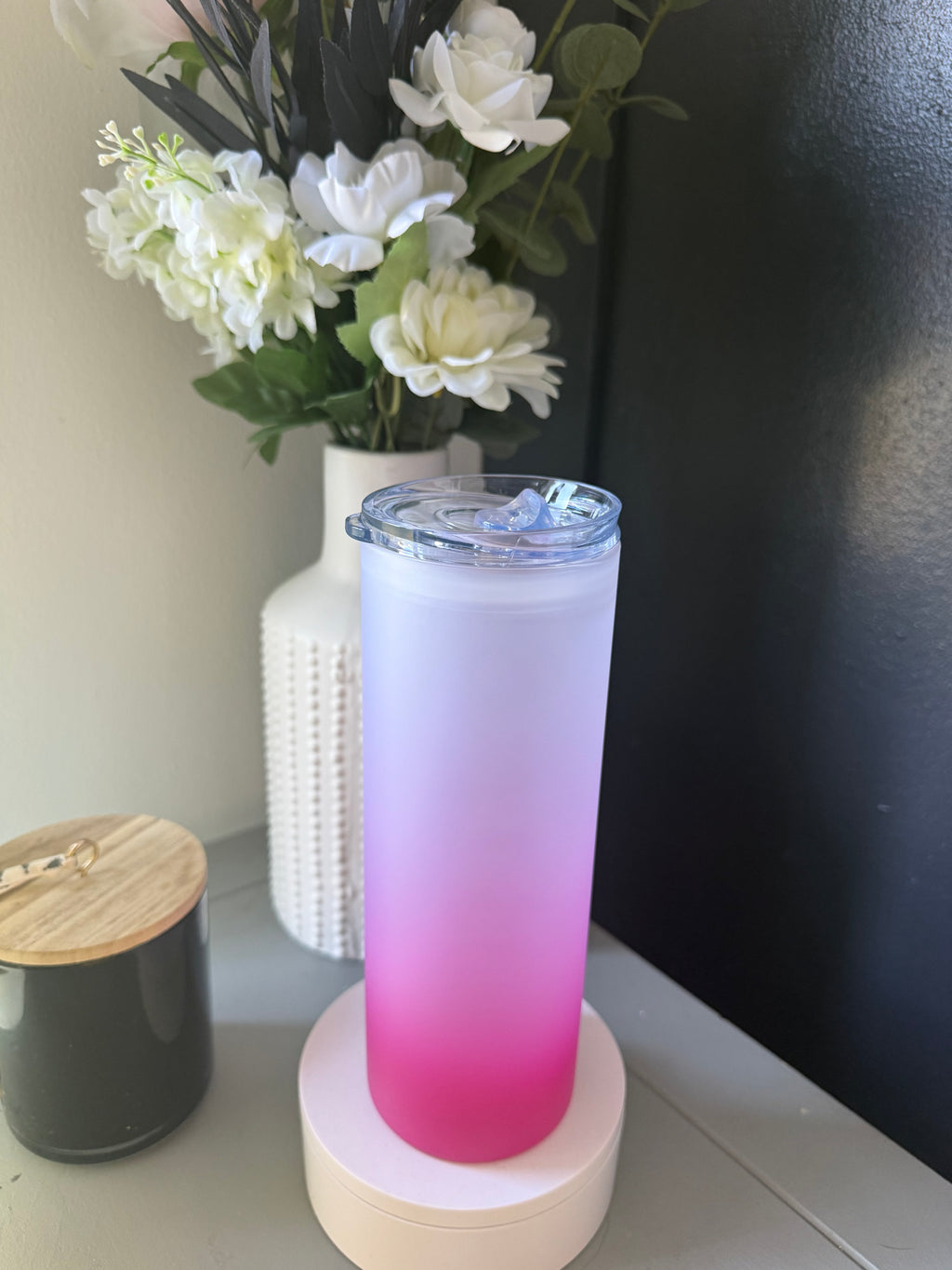 750ml Frosted Glass Ombré Tumbler