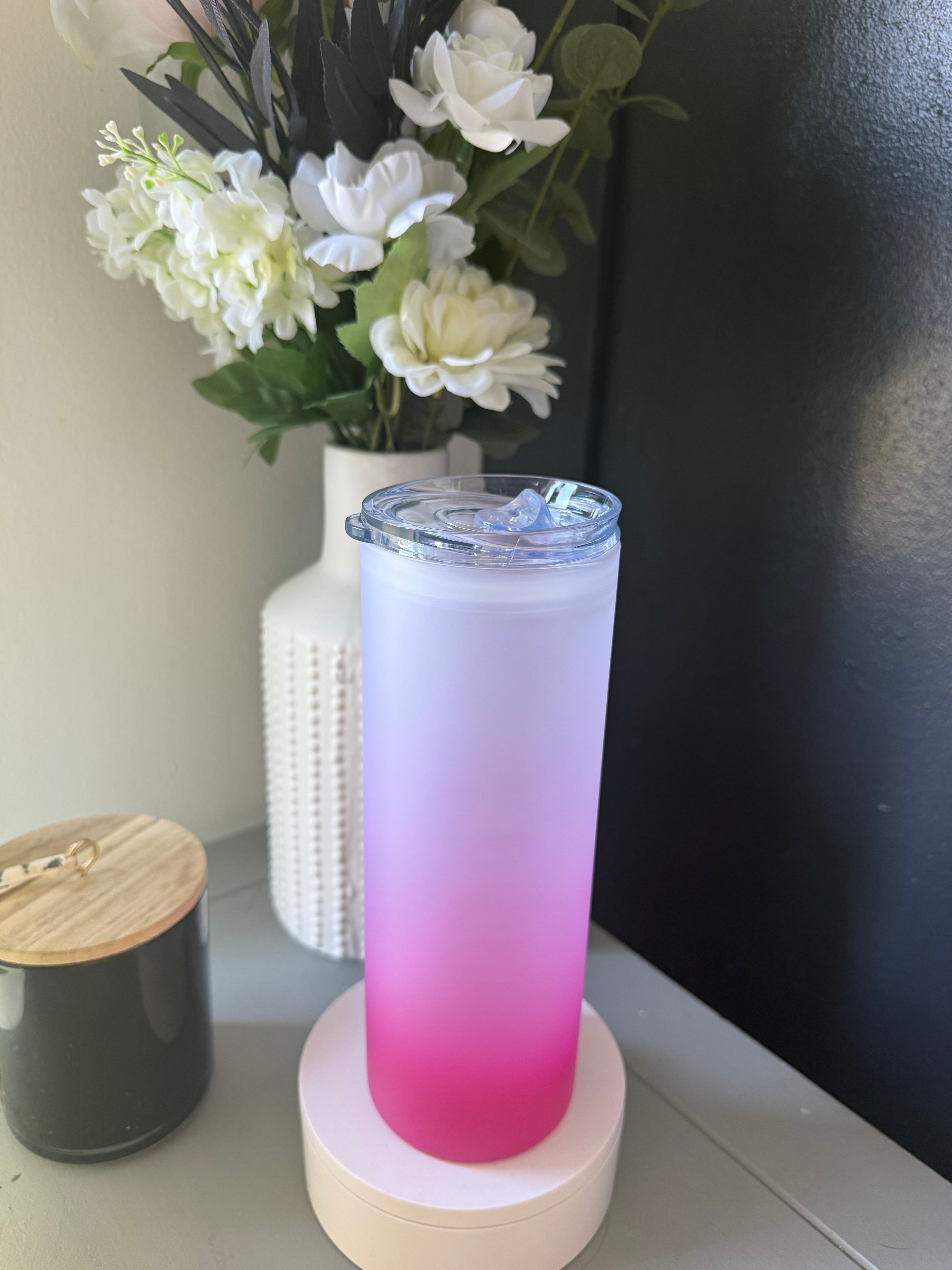 750ml Frosted Glass Ombré Tumbler