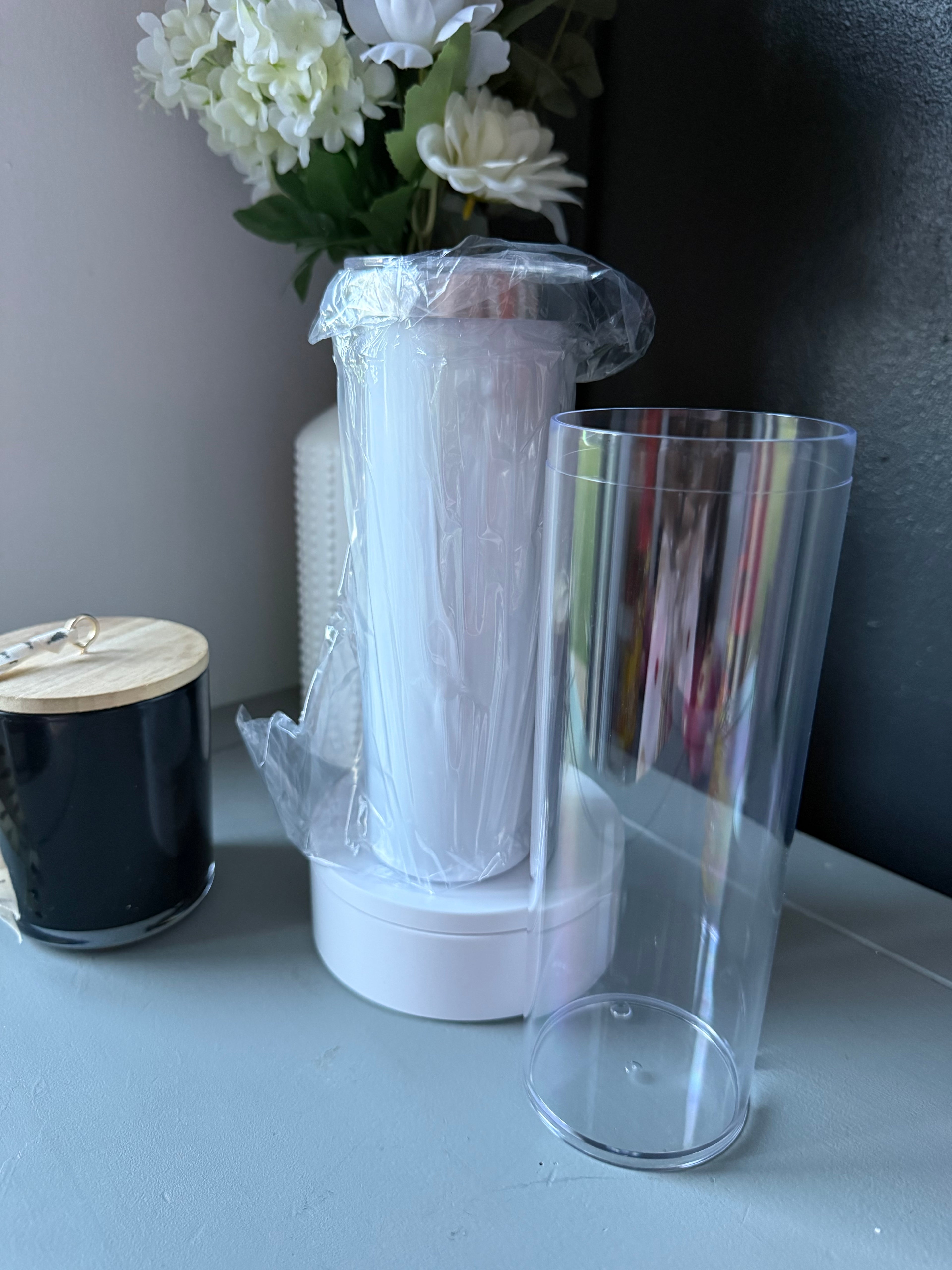 20oz Stainless Steel Snow Globe Tumbler