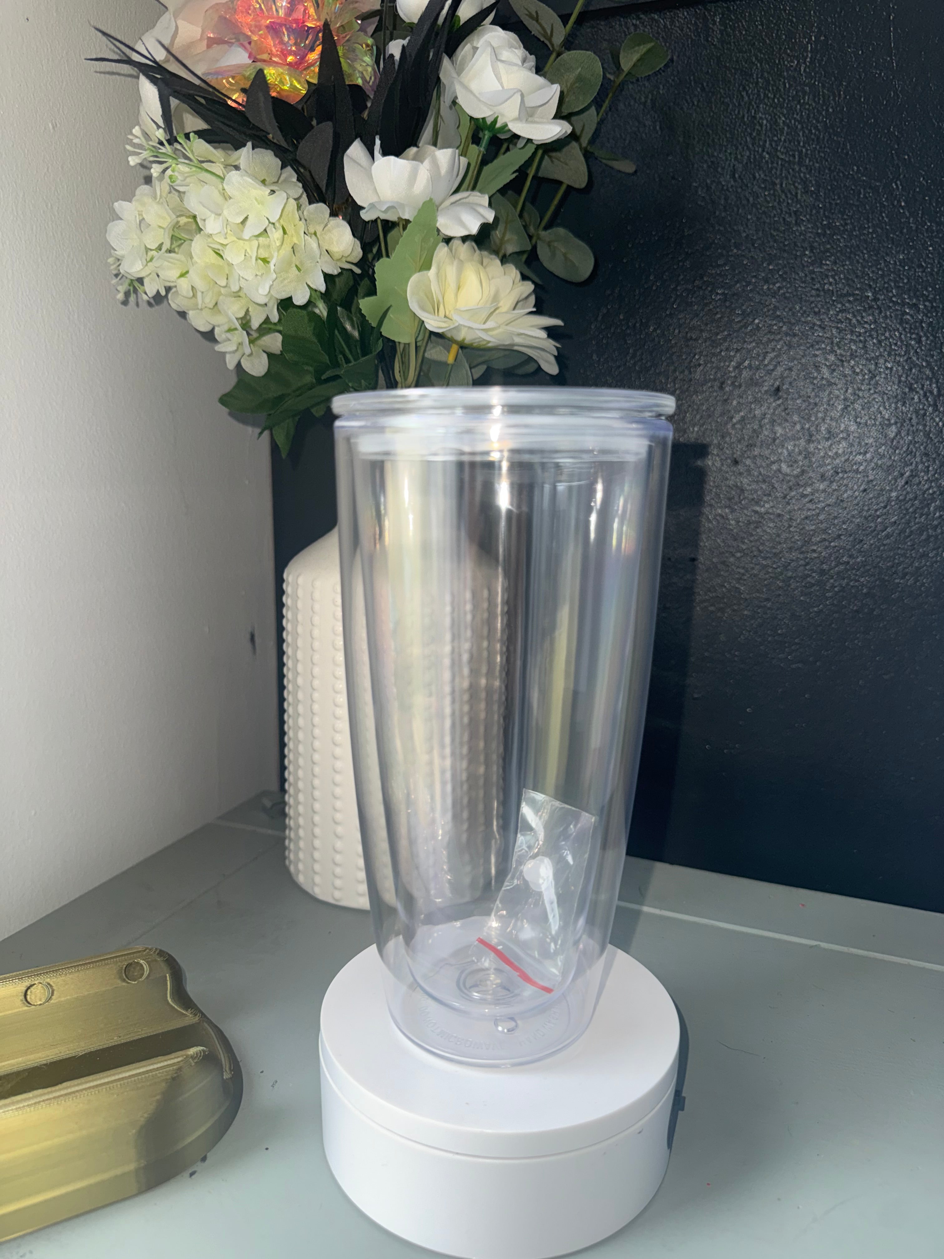 24oz Curved Tumbler Exclusive - side view without lid