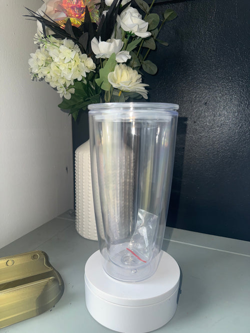 24oz Curved Tumbler Exclusive - side view without lid